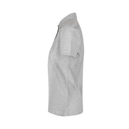 ID 0587 poloshirt, økologisk, dame, lys grå melange
