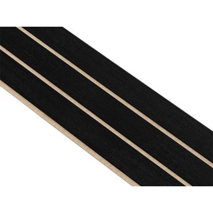 I-Wood Basic 3-lamel akustikpanel, sortmalet, beige filt og sort kerne, egefiner, 17 x 300 mm 