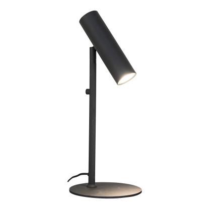 Lampe i sort med stofledning på 200 cm, Pære: GU10/5W LED - IP20