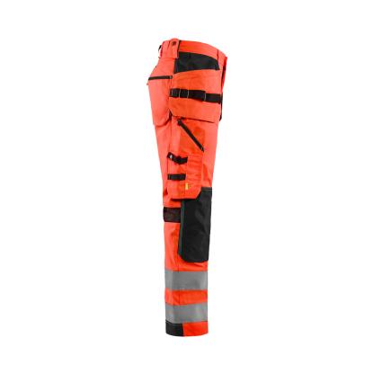 Blåkläder 1565 high vis buks med ventilation, hi-vis rød/sort