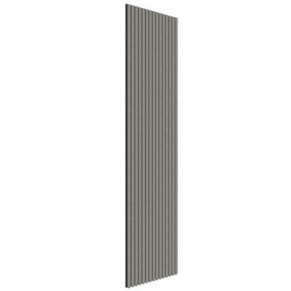 FOG & VENØ Foiled akustikpanel, grå eg, sort filt, 600 x 2400 x 20 mm