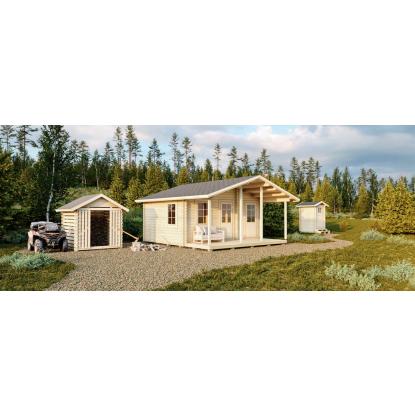 Luoman Lillevilla Sotka sauna med stue, omklædningsrum og terrasse - 20 + 9 m²