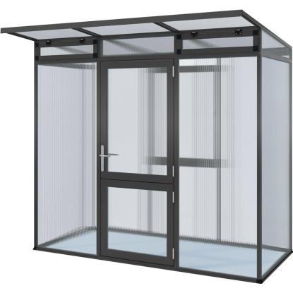 KGT Linea I drivhus, antracitgrå, 2,56 m²