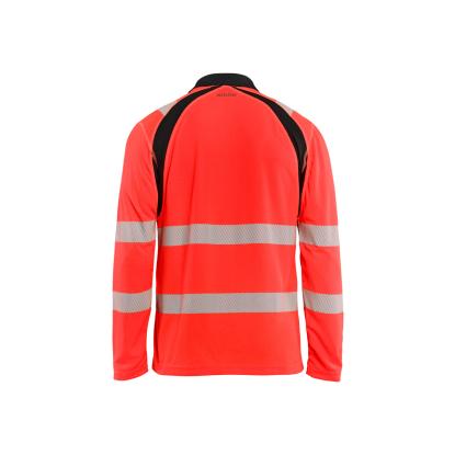 Blåkläder 3598 high vis UV polo lang ærme, hi-vis rød/sort