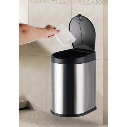 Steel-Function vægmonteret affaldsspand, rustfrit stål - 5 liter