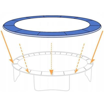 Viking Sports sikkerhedspude til trampolin, blå - Ø305 x 24 cm