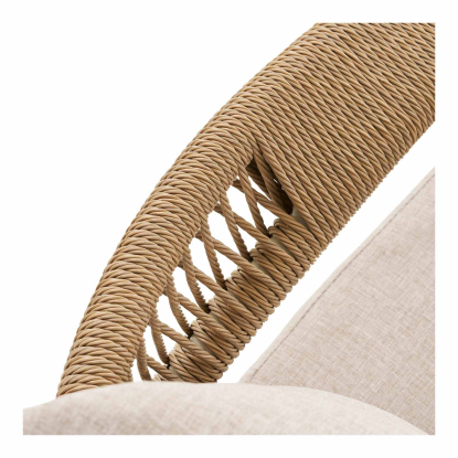 Abela loungesæt med hynder, aluminium/nonwood, sand/natur