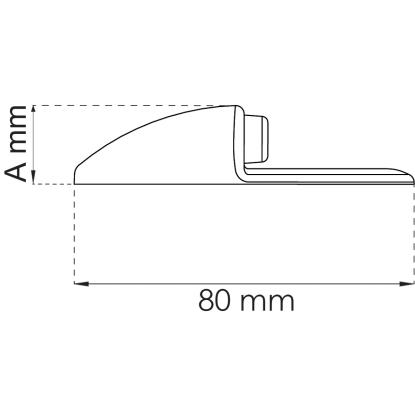 Habo 2896 dørstopper med gummibuffer, Ø80 x 30 mm 