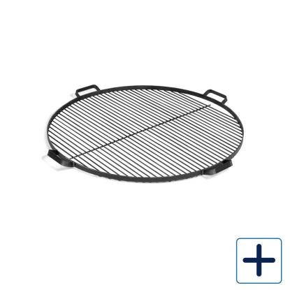 Cook King grillrist med 4 håndtag til bålsted, naturstål, sort