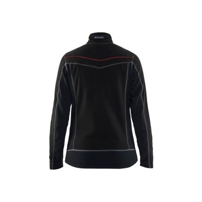 Blåkläder 4924 dame microfleece jakke, sort/rød