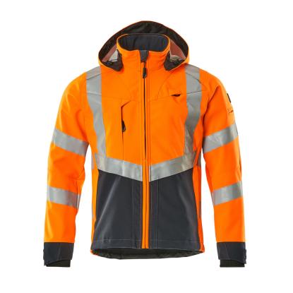 MASCOT SAFE SUPREME Blackpool softshell jakke, hi-vis orange/mørk marine