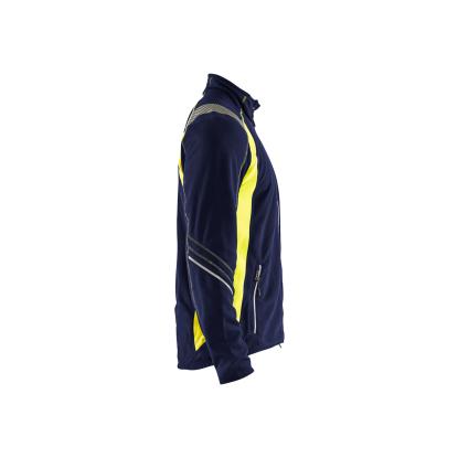 Blåkläder 4993 microfleece jakke, marineblå/hi-vis gul