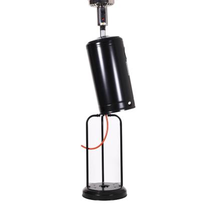 Nordicblue terrassevarmer med slange og regulator, H227 x B49,5 cm, sort