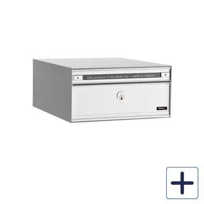 Allux PC1 systempostkasse uden lås med stållåge, hvid