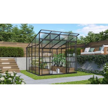 Vitavia Freya 7600 drivhus, sort, 7,6 m², 3 mm hærdet glas