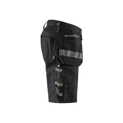 Blåkläder 1598 håndværker shorts med stretch i kraftig kanvas, sort