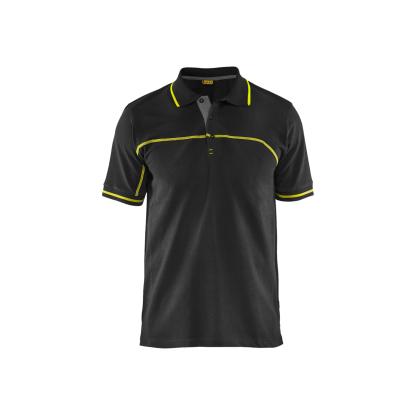 Blåkläder 3389 poloshirt, sort/hi-vis gul