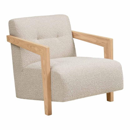 Caracas loungestol med armlæn, beige