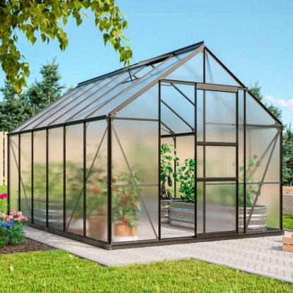 Vitavia Merkur 9900 drivhus, sort, 9,9 m², 6 mm poly
