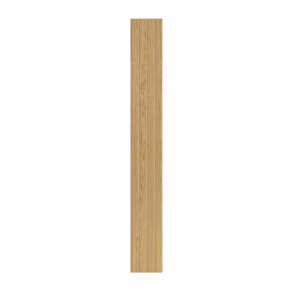 I-Wood Medio+ 4-lamel akustikpanel, klar olieret, beige filt og lys kerne, egefiner, 16 x 300 mm