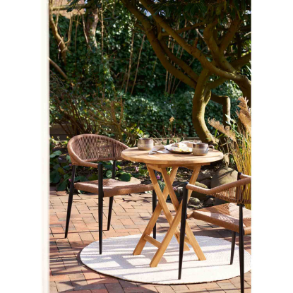 Canari havestol, aluminium/polyrattan, natur/sort