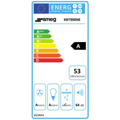 Smeg KBT900NE vægmonteret emhætte, sort, 90 cm