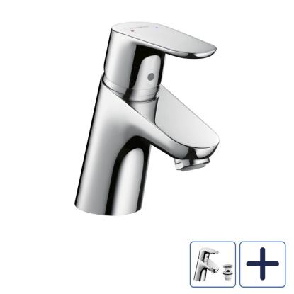 hansgrohe Focus 70 håndvaskarmatur med bundventil, krom