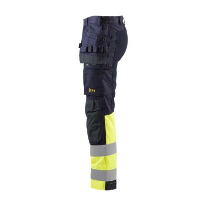Blåkläder 1487 multinorm buks inherent med stretch, marineblå/hi-vis gul