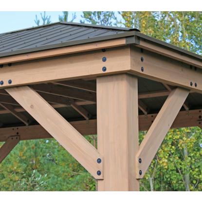 Westmann Devon pavillon, cedertræ/aluminium, 315 x 490 x 371 cm - 17,81 m²