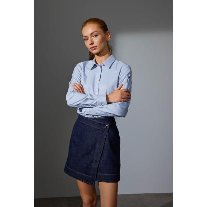 Seven Seas S67 Poplin skjorte med stretch, dame, lys blå