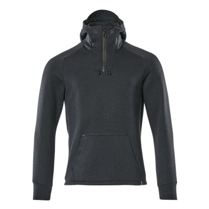 **UDGÅET** MASCOT ADVANCED hættetrøje med kort lynlås, mørk marine/sort