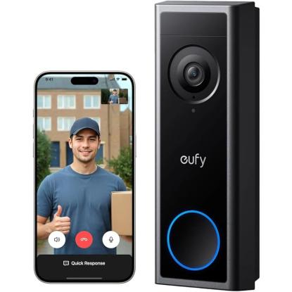 eufy C30 videodørklokke, 2K, sort
