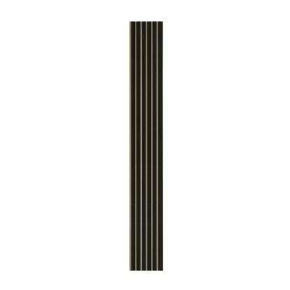 I-Wood Medio+ Original akustikpanel, sortmalet, brun filt og sort kerne, egefiner, 17 x 300 mm