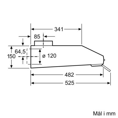Siemens iQ300 skabsintegreret emhætte LU63LCC20, hvid, 60 cm