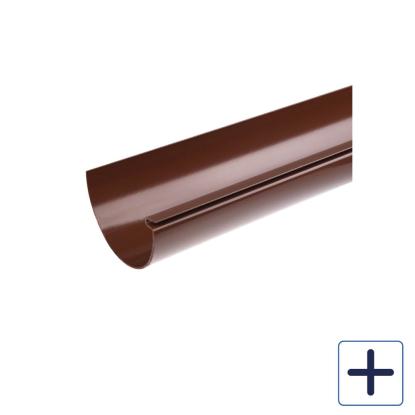 Plastmo tagrende, PVC, brun, 3 meter