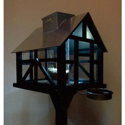 RYOM Panorama fuglefoderhus med LED på fod, 135 cm