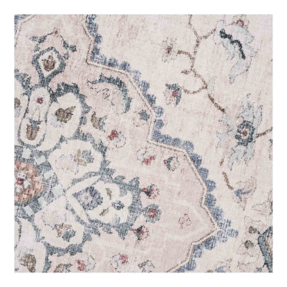Havana tæppe, råhvid/beige/støvet blå, Ø200 cm