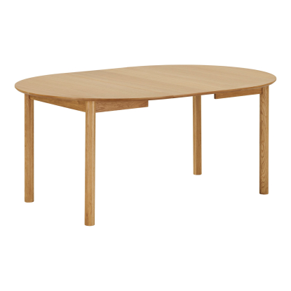 Bundaberg spisebord med to tillægsplader, eg, Ø120/120-220 cm