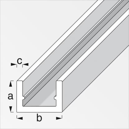 Alfer U-profil, 10 x 11,5 x 1,5 mm, alueloxeret - 1 meter