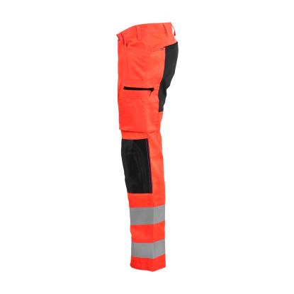 Blåkläder 1585 high vis buks med stretch, hi-vis rød/sort