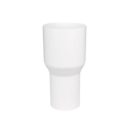Plastmo overgang, PVC, Ø90/Ø75 mm, hvid