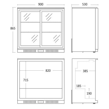 Scandomestic SC 211 SLE minibar, 158 liter
