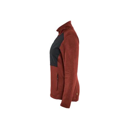 Blåkläder 3549 dame sweatshirt full zip, brændt rød/sort