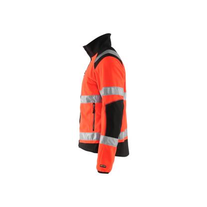 Blåkläder 4888 high vis vindtæt fleecejakke, hi-vis rød/sort