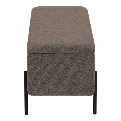 Watford bænk med opbevaring, bouclé, brun, 95 cm