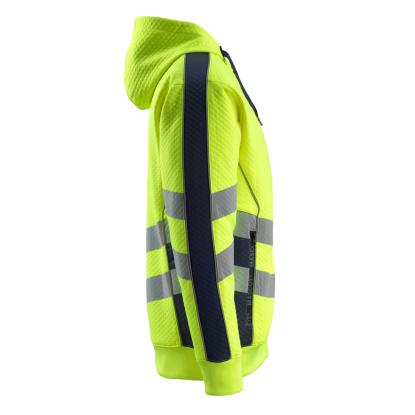 MASCOT SAFE SUPREME Corby hættetrøje med lynlås, hi-vis gul/mørk marine