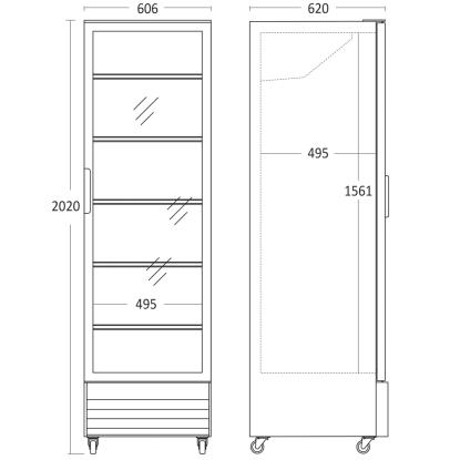 Scandomestic SD 426 BE kølemontre, 286 liter