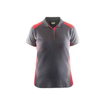 Blåkläder 3390 dame poloshirt, grå/rød
