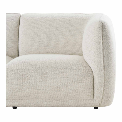 Noor venstrevendt loungesofa med to puder, råhvid