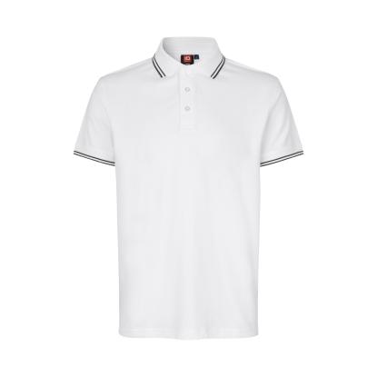 ID 0522 Kontrast poloshirt med stretch, hvid